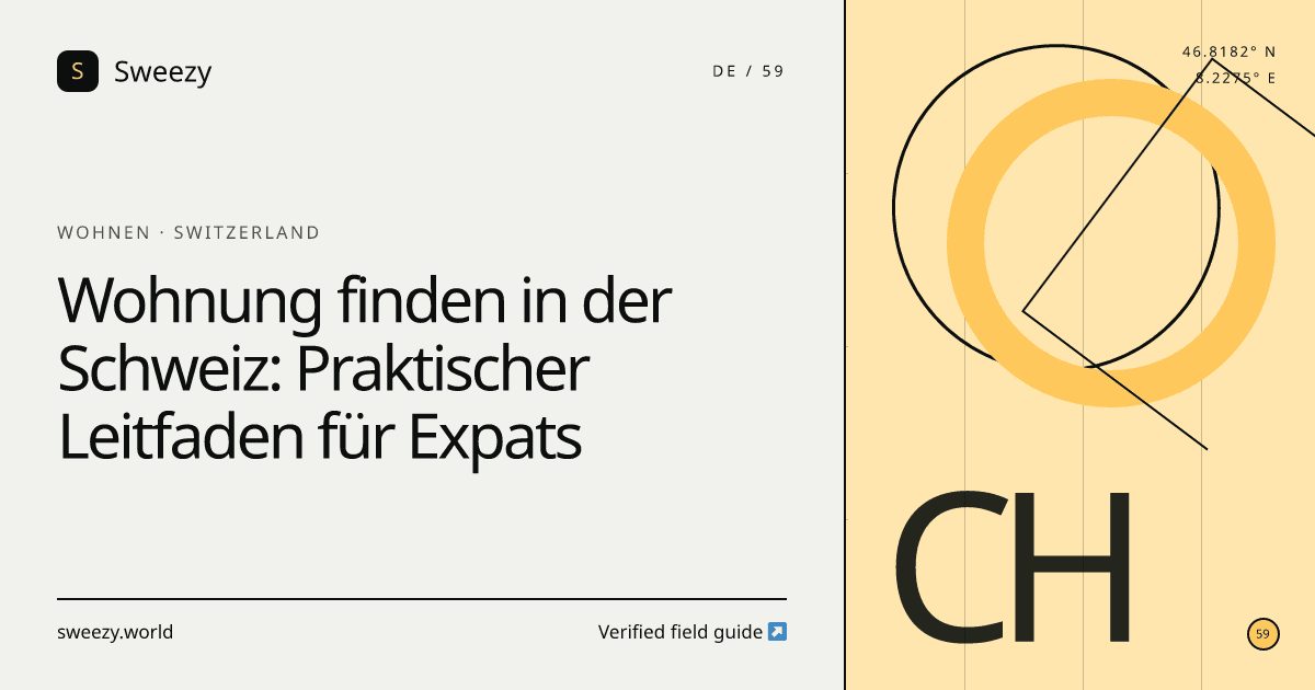 Redaktionelles Sweezy-Titelbild zu „Wohnung finden in der Schweiz: Praktischer Leitfaden für Expats“ — Thema: Wohnen