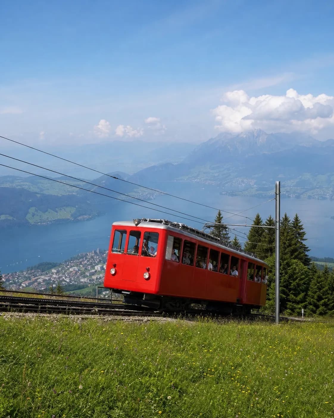 Historische Zahnradbahn auf die Rigi