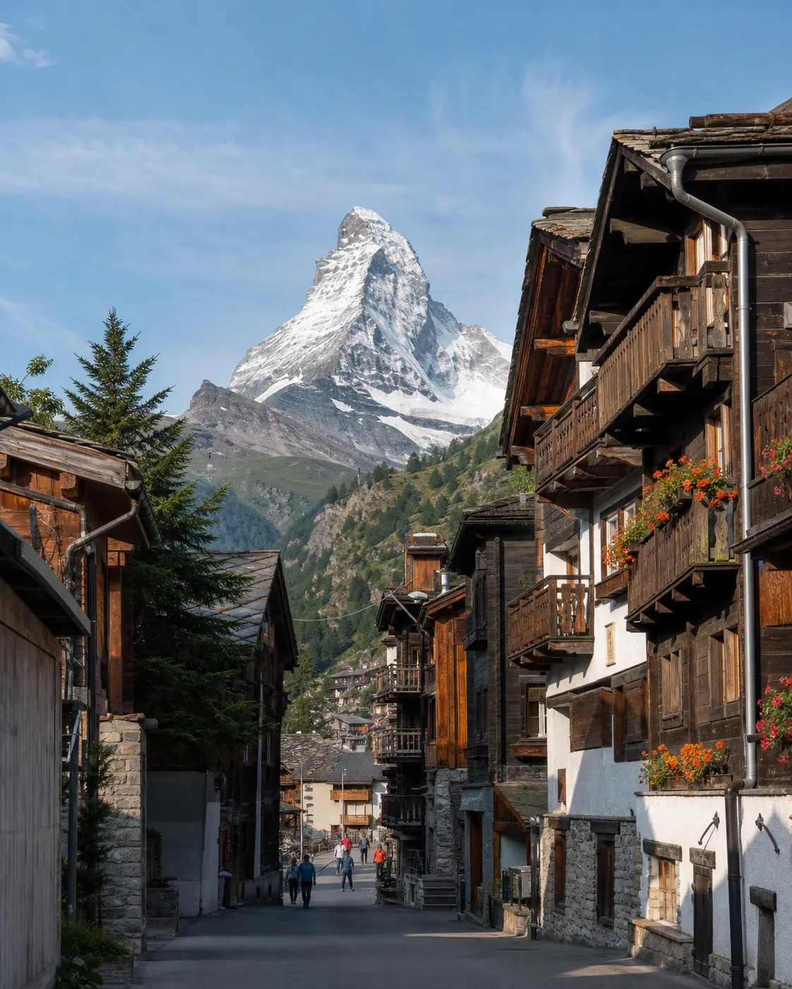 Spiegelung des Matterhorns in einem Bergsee bei Zermatt