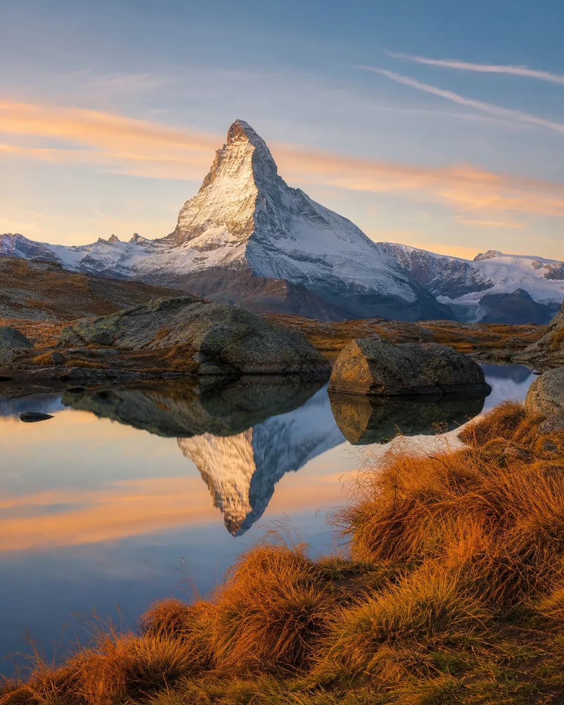 Matterhorn über Zermatt in den Schweizer Alpen